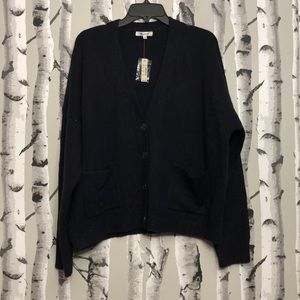 Madewell Ex Boyfriend Cardigan: Size XL: Black